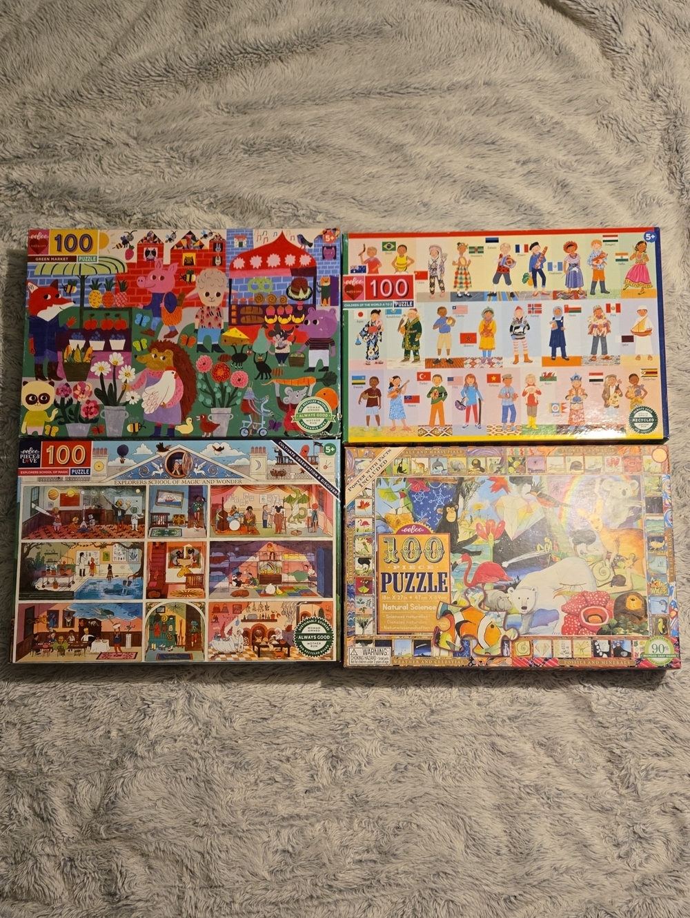 Pick 2 * Eeboo 100-Piece Puzzles - Green Market, Natural Science, Explorers